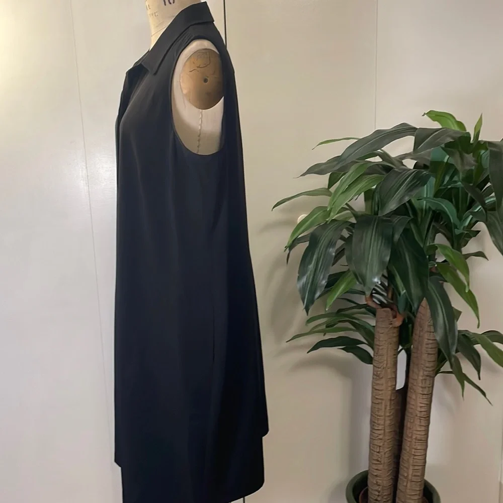 Jones New York sleeveless black button up midi dress - Picture 3 of 6